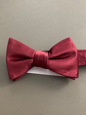 Tayion by Montee Holland Men's Polyester Pre-Tied Bow Tie, Dark Red, One Size